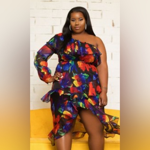 L’atiste Women’s vibrant multi-color party dress size Large - Picture 10 of 11